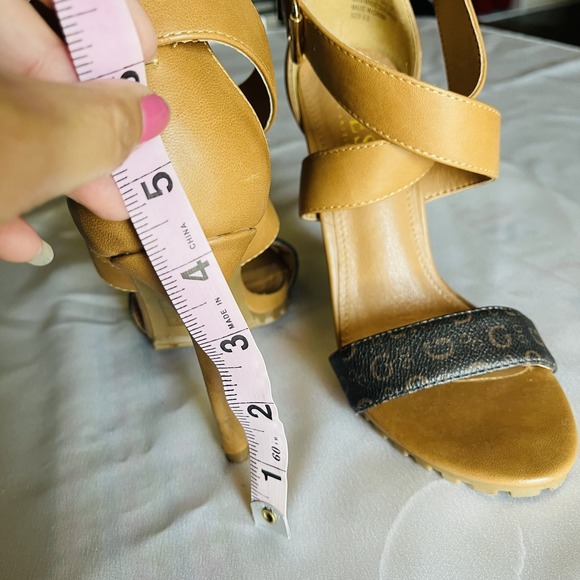 Women's Guess Brown signature  Strappy High Heel Sandals Size 5.5 - Picture 6 of 7